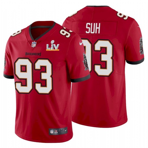 Men's Tampa Bay Buccaneers #93 Ndamukong Suh Red NFL 2021 Super Bowl LV Limited Stitched Jersey Men's Tampa Bay Buccaneers #93 Ndamukong Suh Red NFL 2021 Super Bowl LV Limited Stitched Jersey